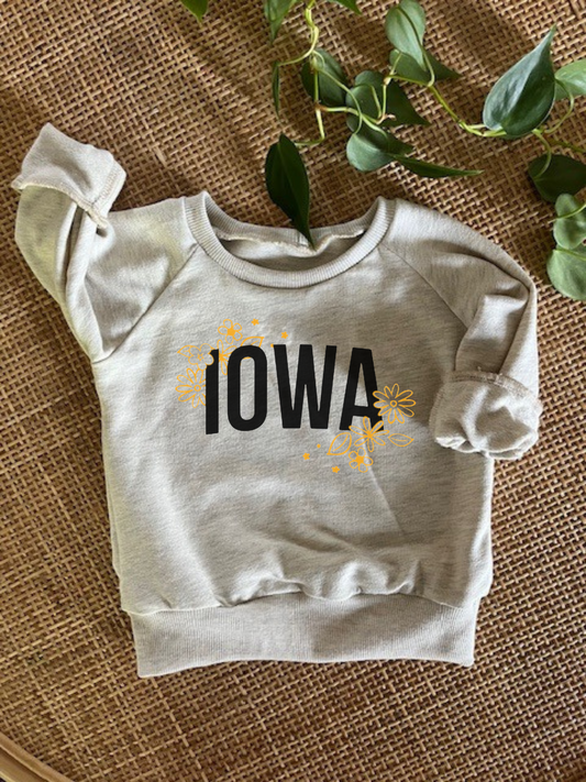 Floral Iowa Oatmeal Pullover