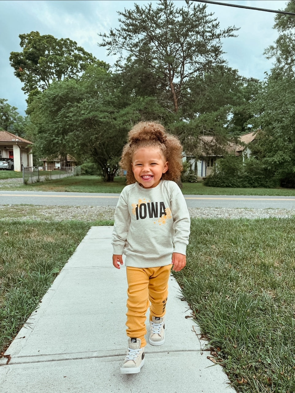 Floral Iowa Oatmeal Pullover