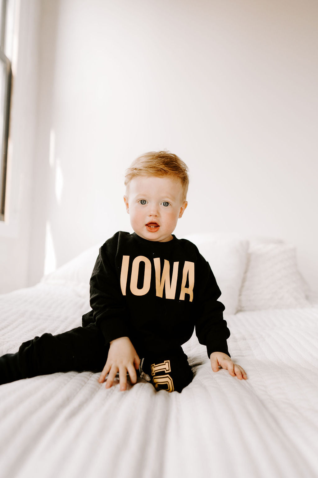 Black Iowa Track Pullover