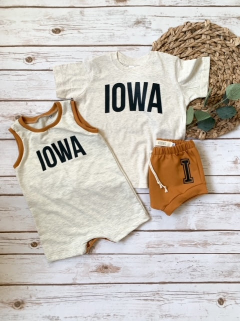 Oatmeal Classic Iowa Tank Romper