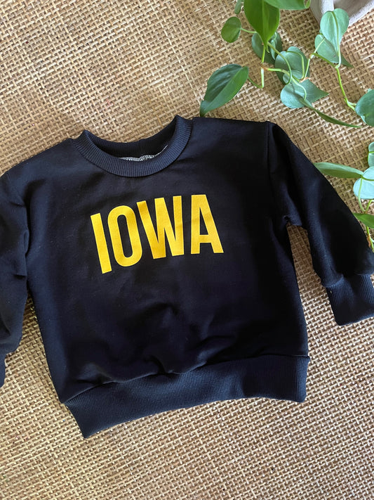 Black Iowa Track Pullover