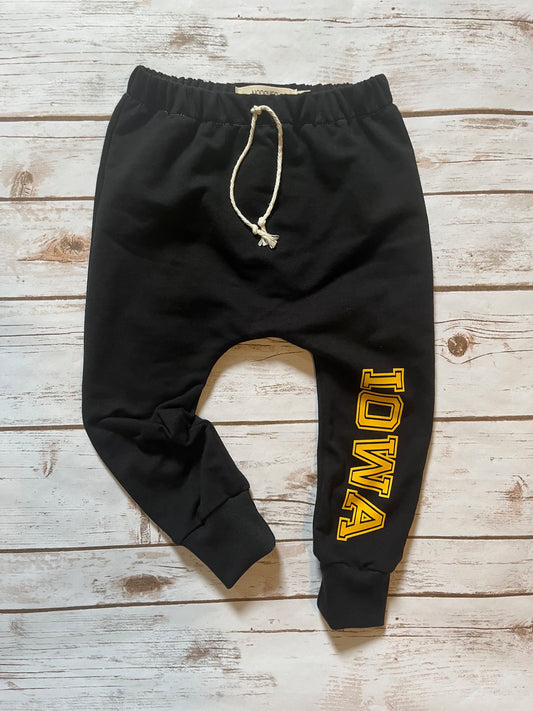 Black Iowa Joggers