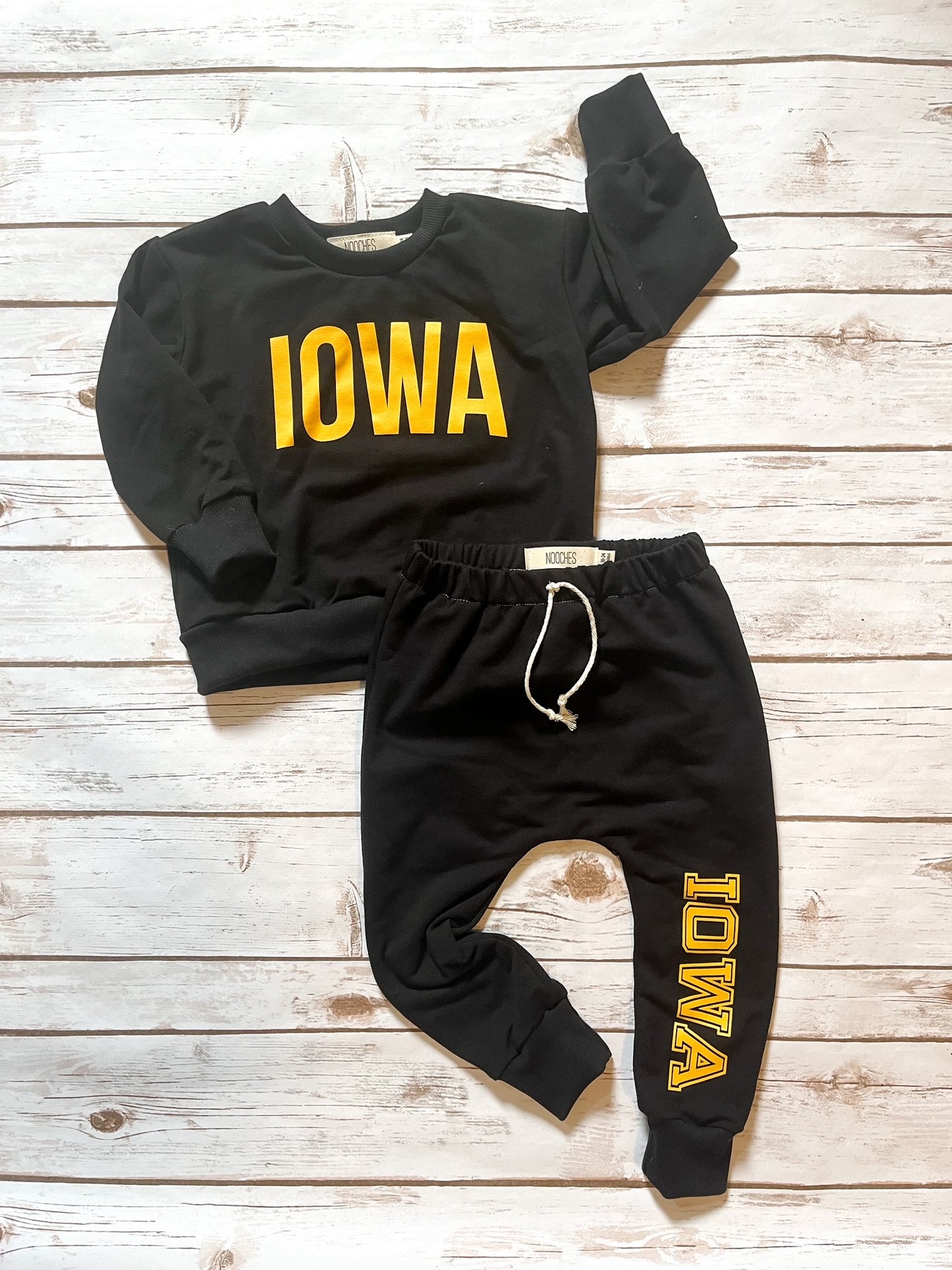 Black Iowa Track Pullover