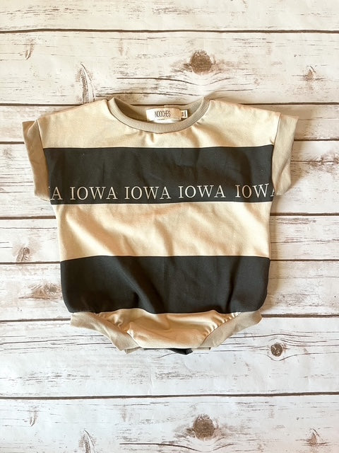 Iowa Rugby Stripe Oversized Romper